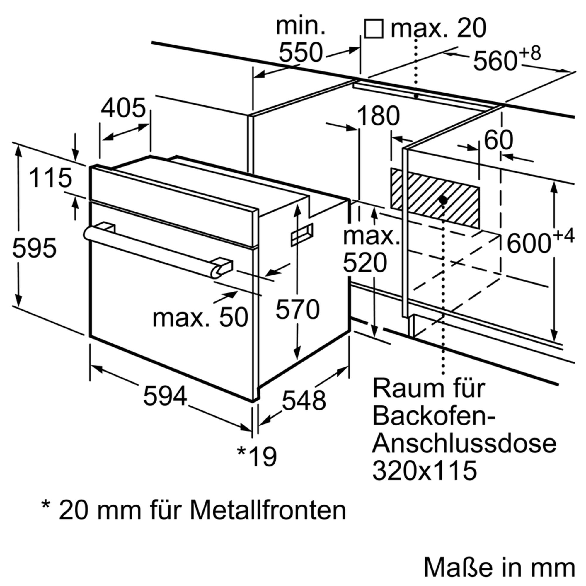 Bosch MDA EB-Backofen m.2-F-Auszug HBF133BR0+HEZ438201 HBF133GR0