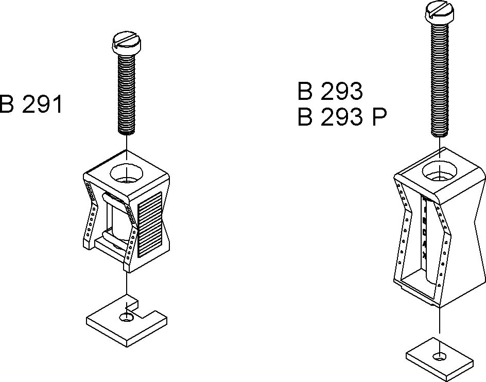 100 STK Niedax Reihenschelle B 291