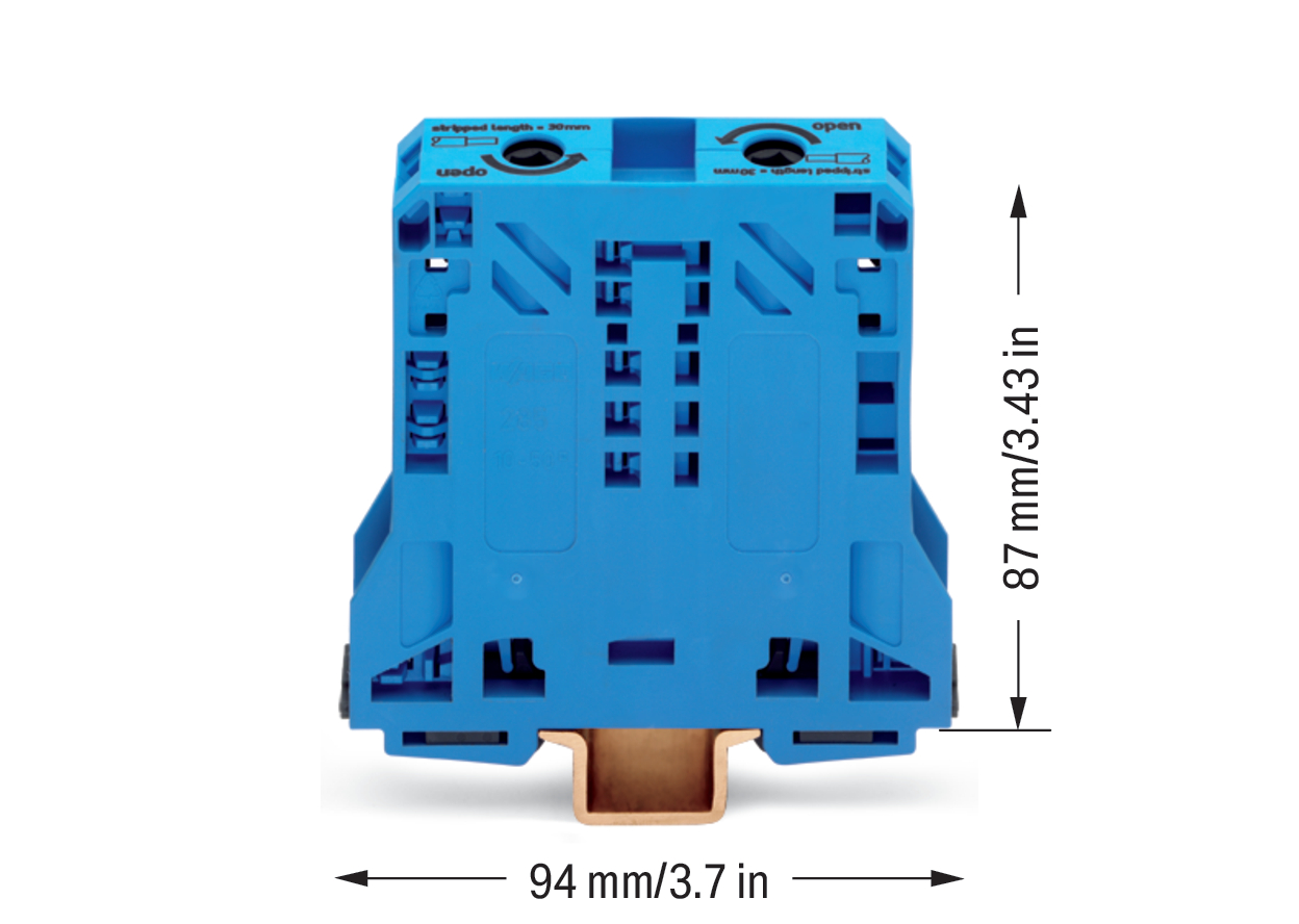 WAGO GmbH & Co. KG Durchgangsklemme 10-50qmm blau 285-154