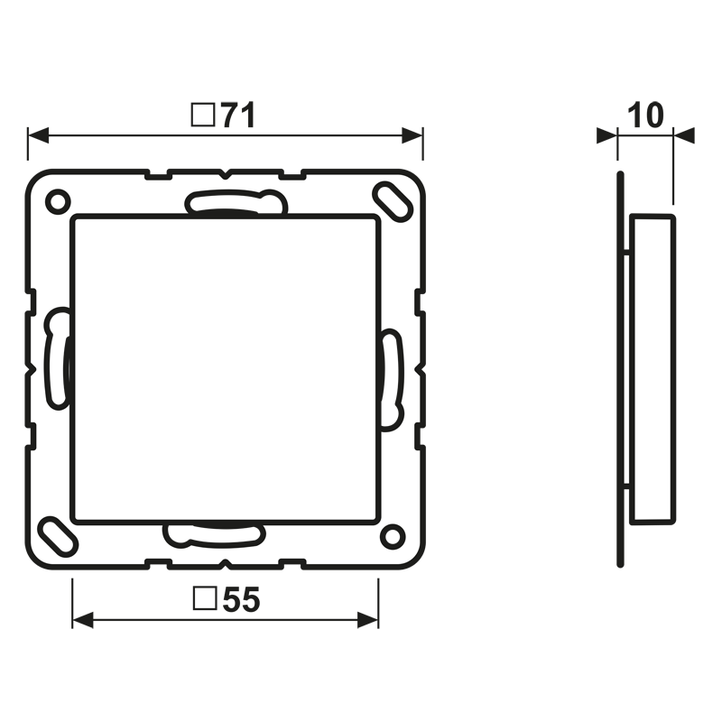 Jung Blind-Abdeckung aws kompl.mit Tragring A 594-0 WW