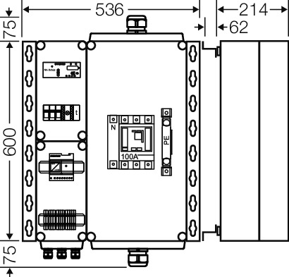 Hensel PV-Freischaltstelle 70kVA, 4-p. m.LS+NA Mi AE 3224