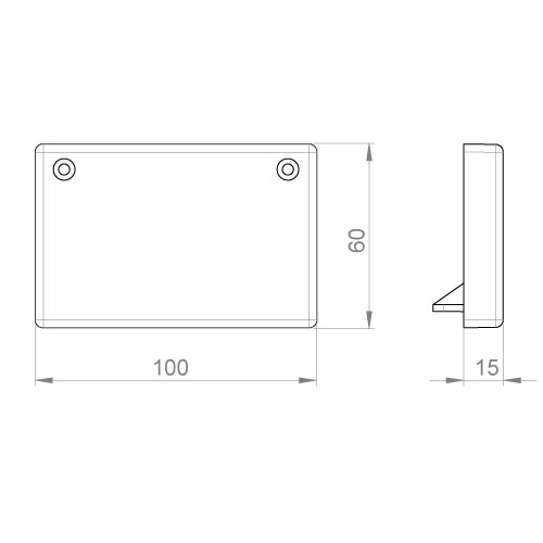 Unex Endstück 60x100 lgr 66113