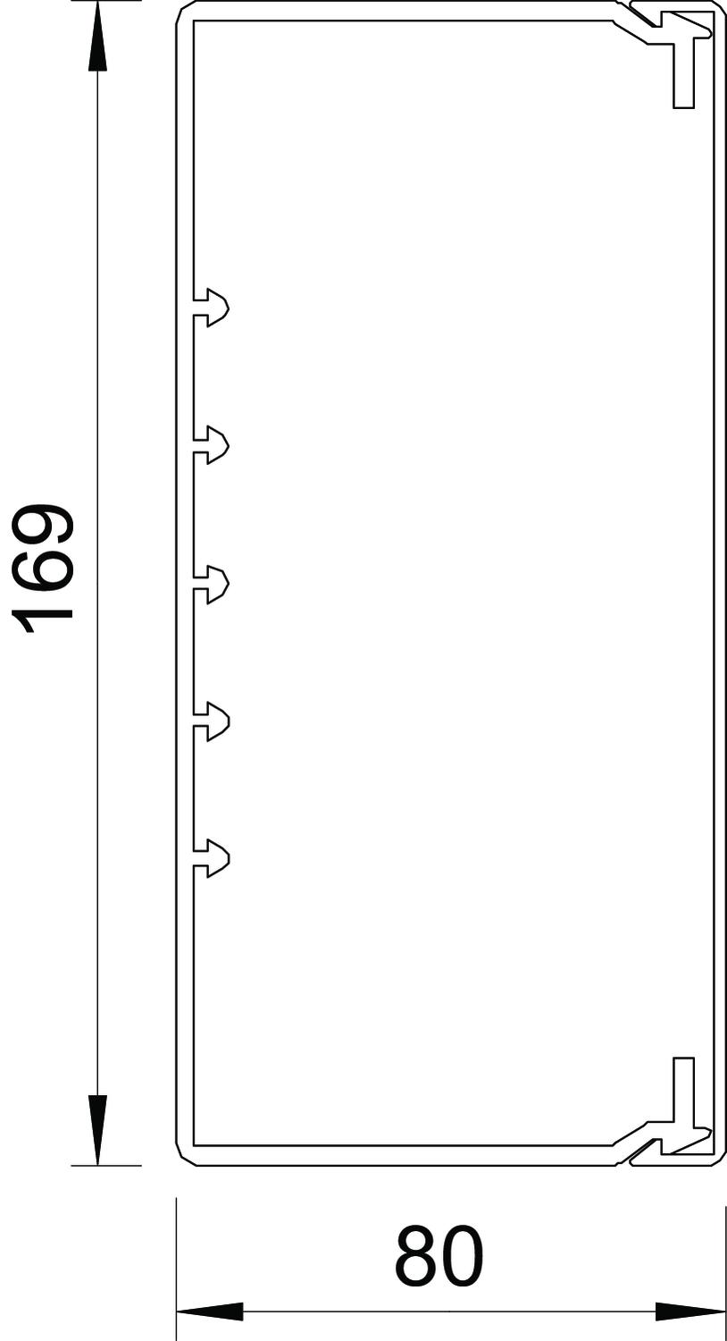 OBO Bettermann Vertr Wand-/Deckenkanal  WDK80170RW