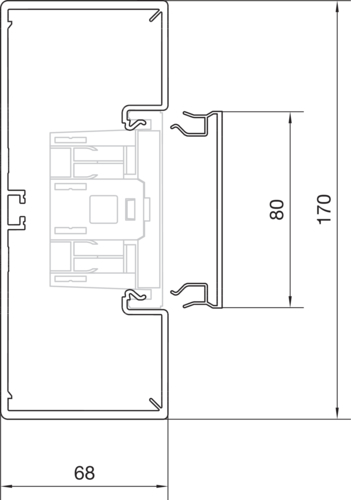 2 M Tehalit Brüstungskanal-Unterteil 65x170mm PVC gsw BR6517019011