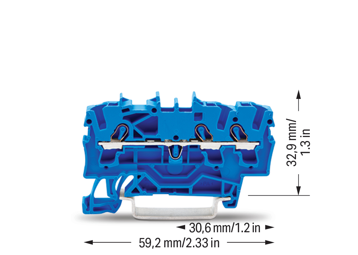 WAGO GmbH & Co. KG Durchgangsklemme 3-Leiter, TS 35 2002-1304