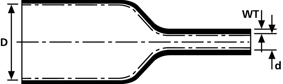 HellermannTyton Schrumpfschlauch L=1,2m sw HA67-19,0/3,2