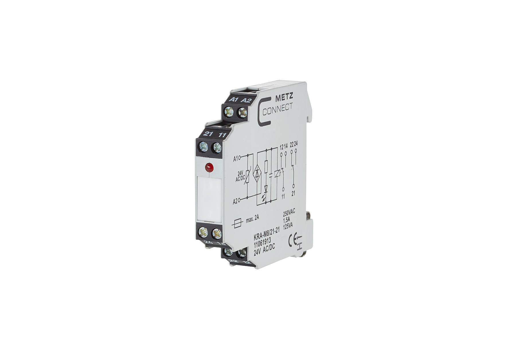 Metz Connect Koppelbaustein 2W KRA-M8/21-21 24AC/DC