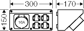 Hensel Mi Connection Box 16A,5p,400V,6h Mi CB 16