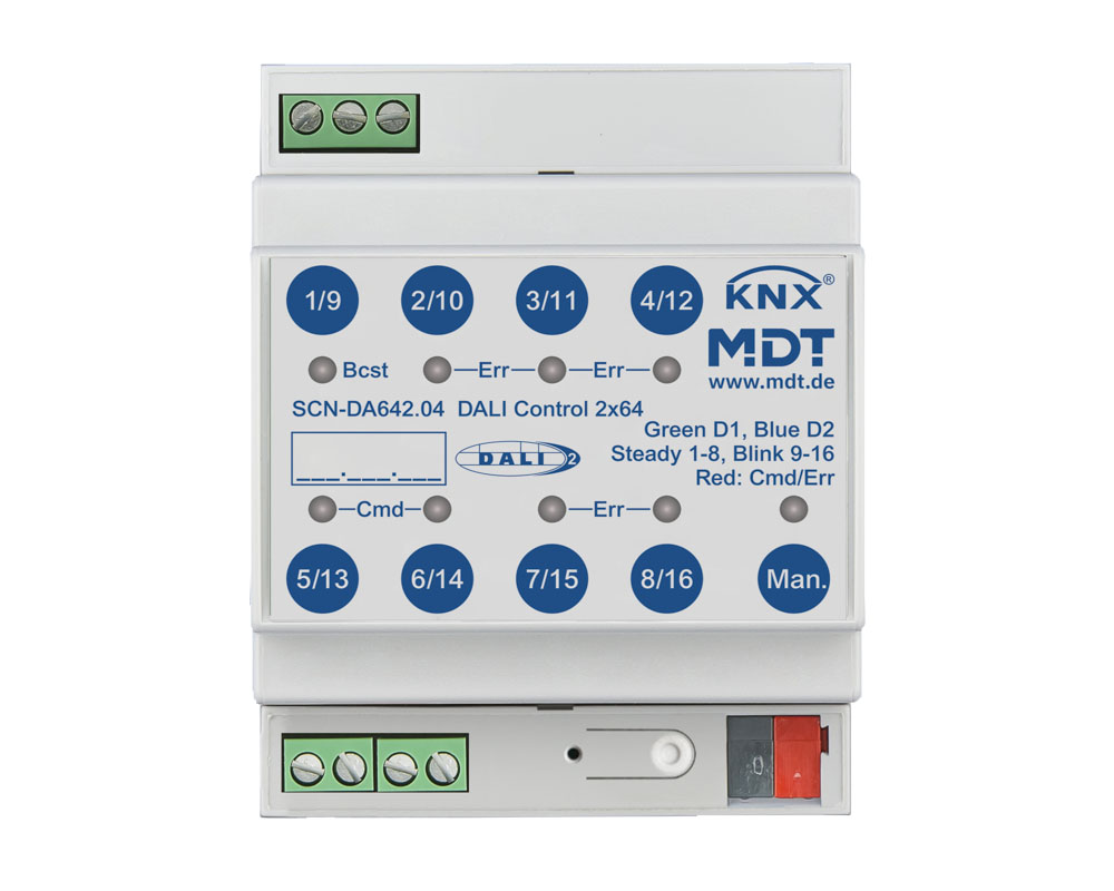 MDT technologies DALI Control 2x64 Gateway 4TE, REG SCN-DA642.04