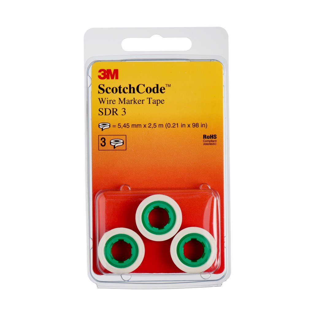 3M Deutschland Kabelmark. Nachfüllrollen Ziffer 3, 3er Pack SDR-3(VE3)