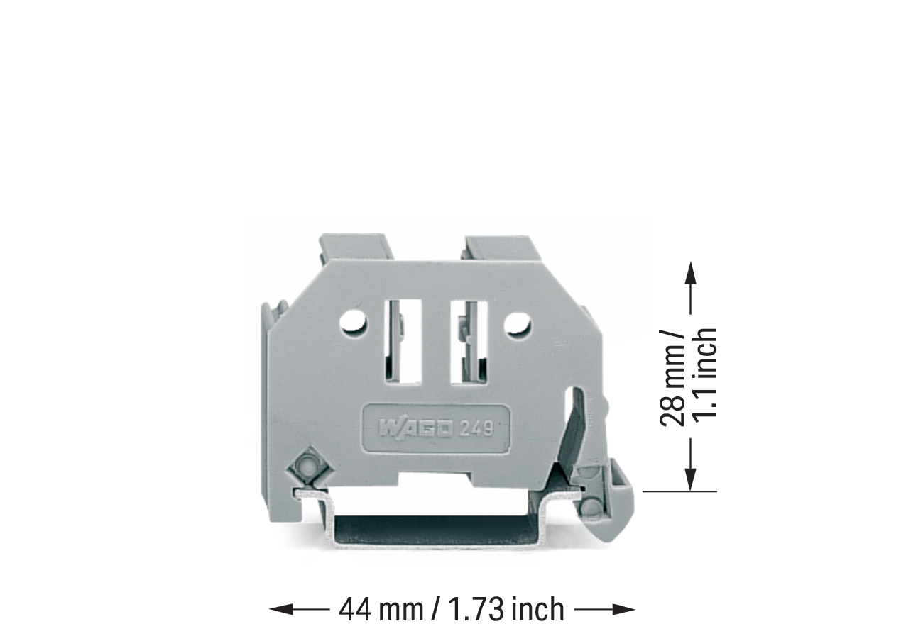 25 STK WAGO GmbH & Co. KG Endklammer 10mm breit grau 249-117 25 STK WAGO GmbH & Co. KG Endklammer 10mm breit grau 249-117
