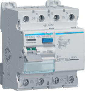 Hager FI-Schutzschalter 4P 40A 30mA B CDB640D