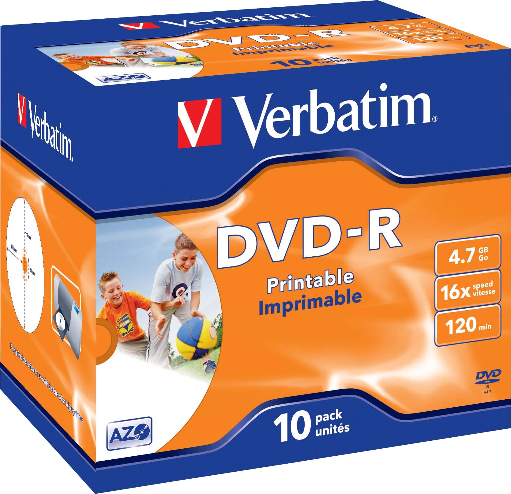 MediaCom-IT DVD-R Jewelcase 10 Discs VERBATIM 43521(VE10)