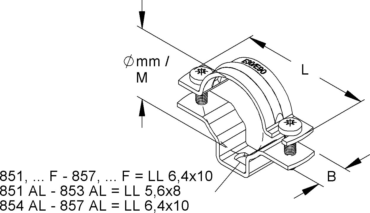 Niedax Rohrabstandsschelle 854