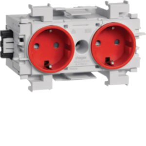 Tehalit Steckdose 2-fach rt frontrastend GS2001 vrt