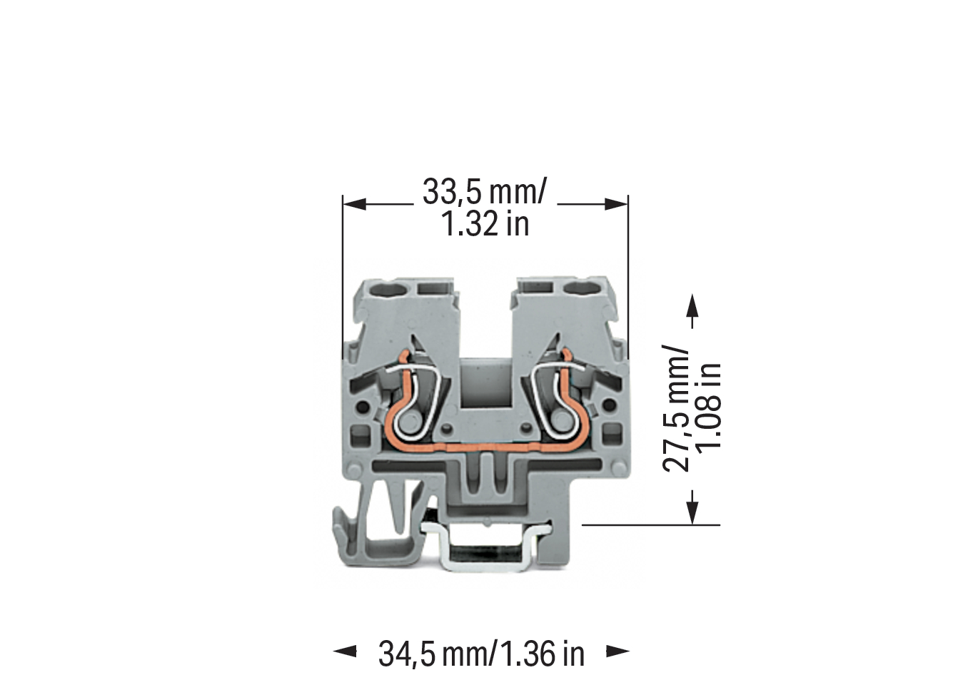 WAGO GmbH & Co. KG Durchgangsklemme 0,08-2,5/4qmm gr 870-911
