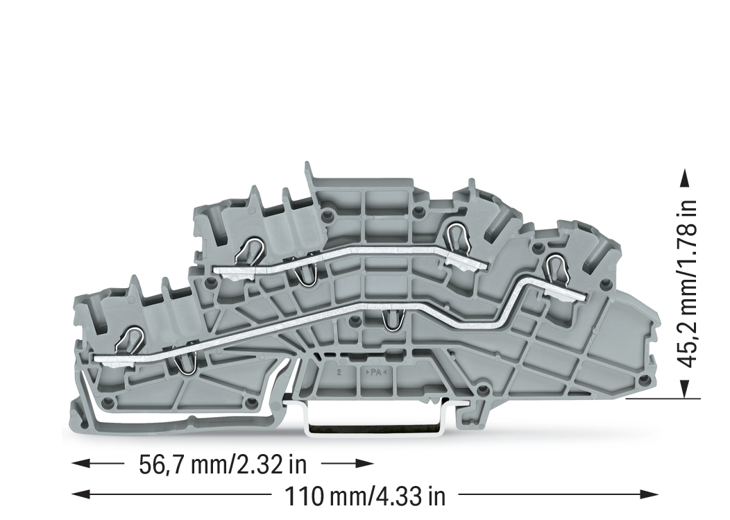 WAGO GmbH & Co. KG Installationsetagenklemme 4mm² grau L/L 2003-6642