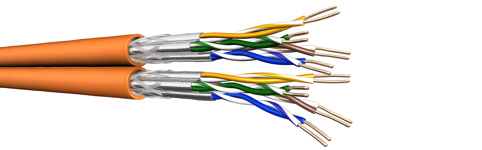 500 M Draka Comteq (DNT) Communication Cable Kat.7 8P S/FTP AWG23 orang 60044700-Eca-T500