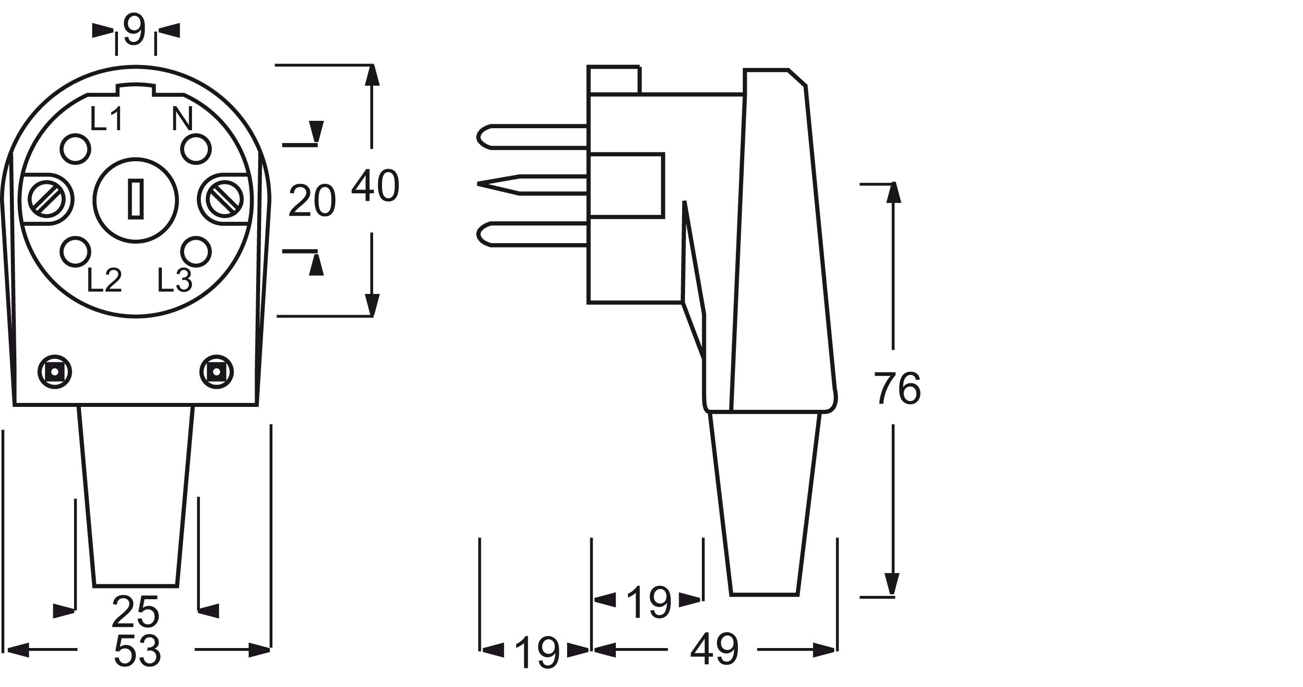 Busch-Jaeger Perilex-Stecker 16A ws 2064 SWLW