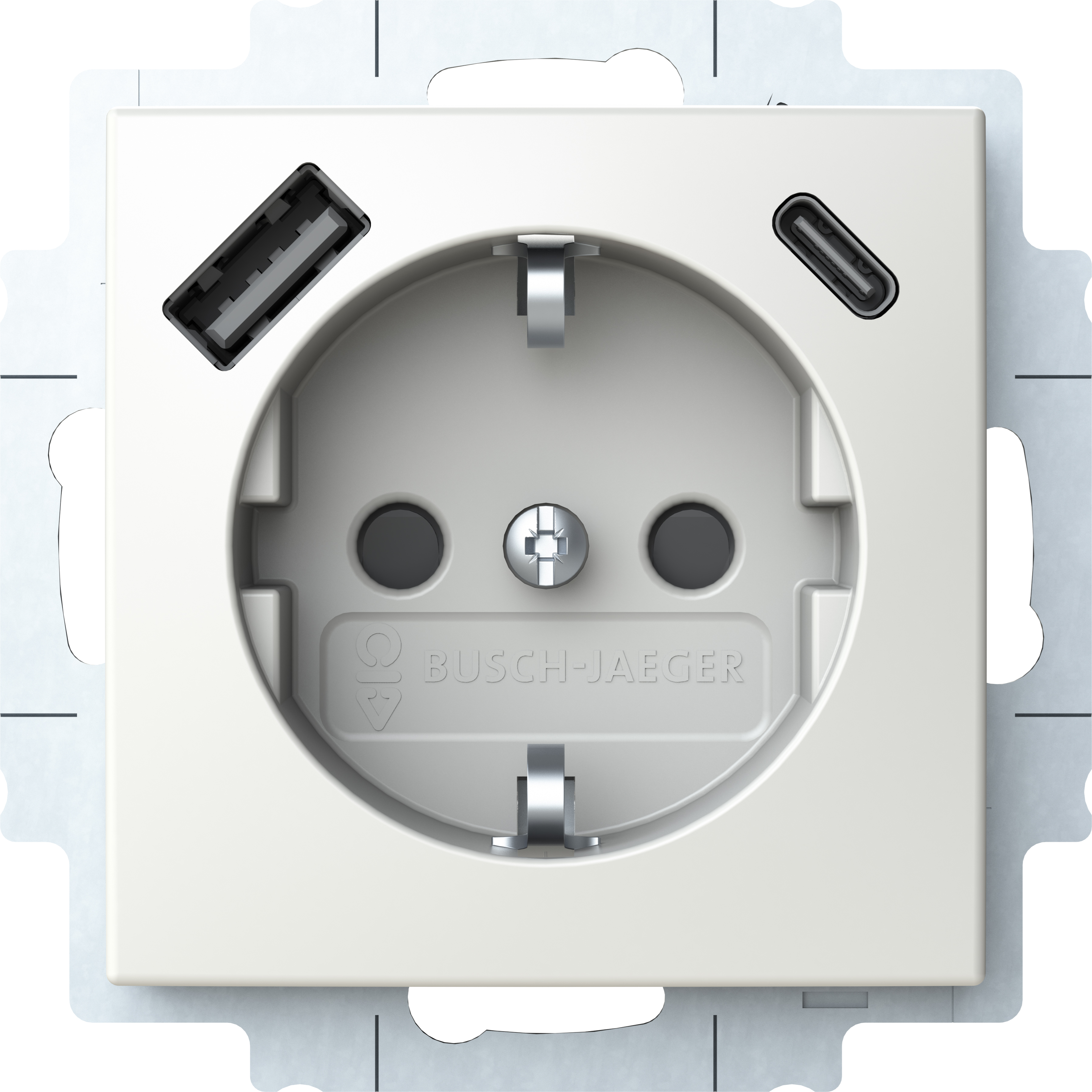 Busch-Jaeger SCHUKO Steckdose USB-A+C 20 EUCB2USBAC-914