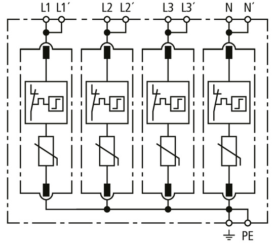 DEHN Überspannungsableiter Typ 2 DEHNguard MP DG MP TNS 275