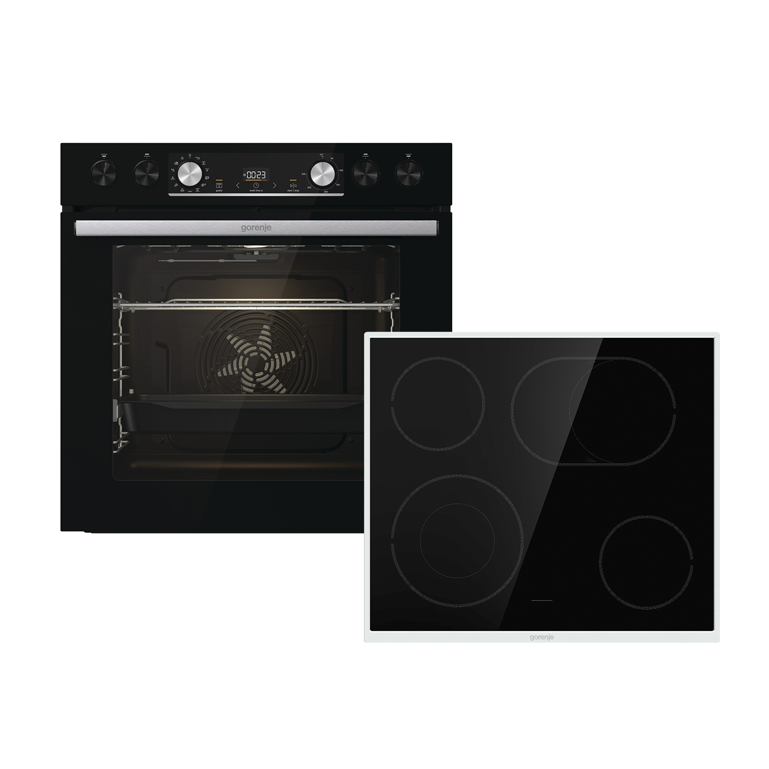 Hisense Gorenje DA EB-Herdset-Hi-Light Black Set4 Heissluft BCX6737E05BG+ECD634X