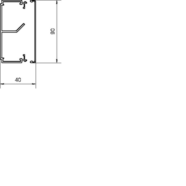 2 M Tehalit Leitungsführungskanal LF 40x90mm vw LF4009109016