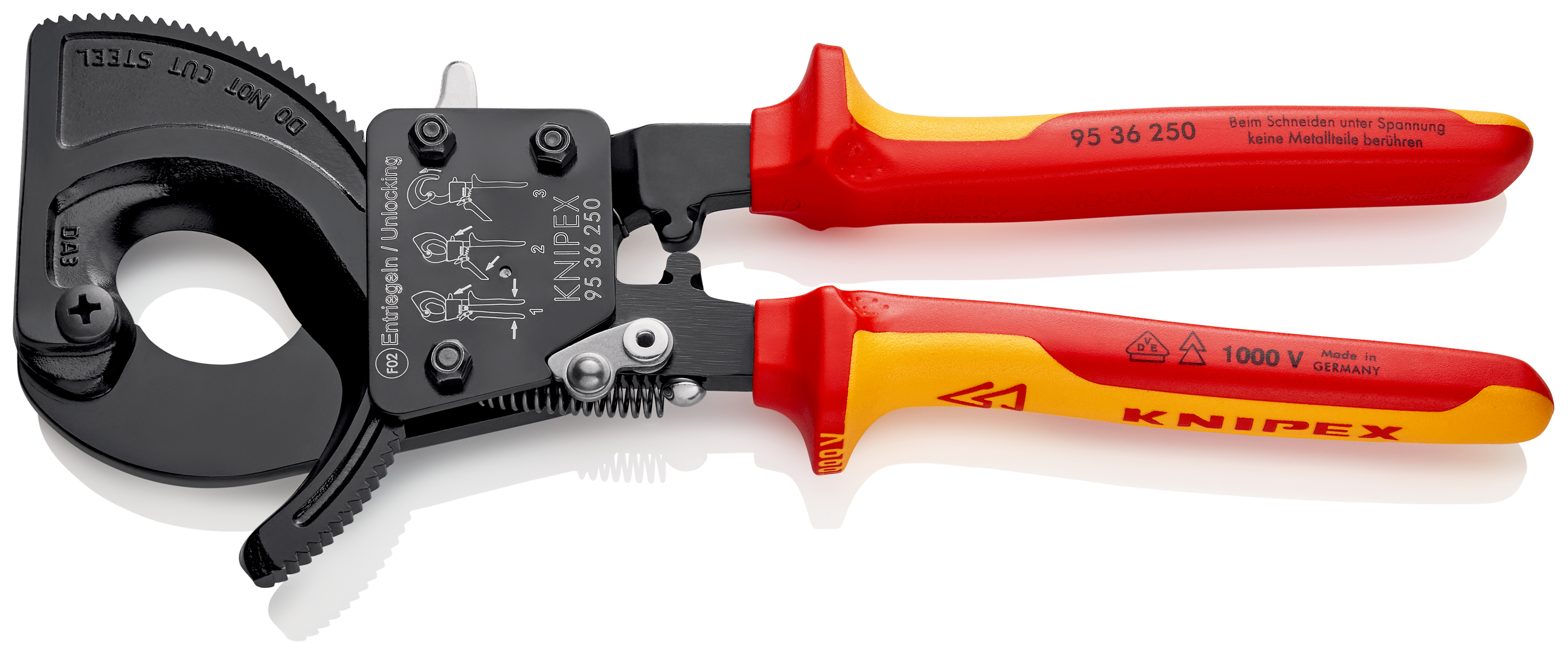 Knipex-Werk Kabelschneider isoliert, 250mm 95 36 250