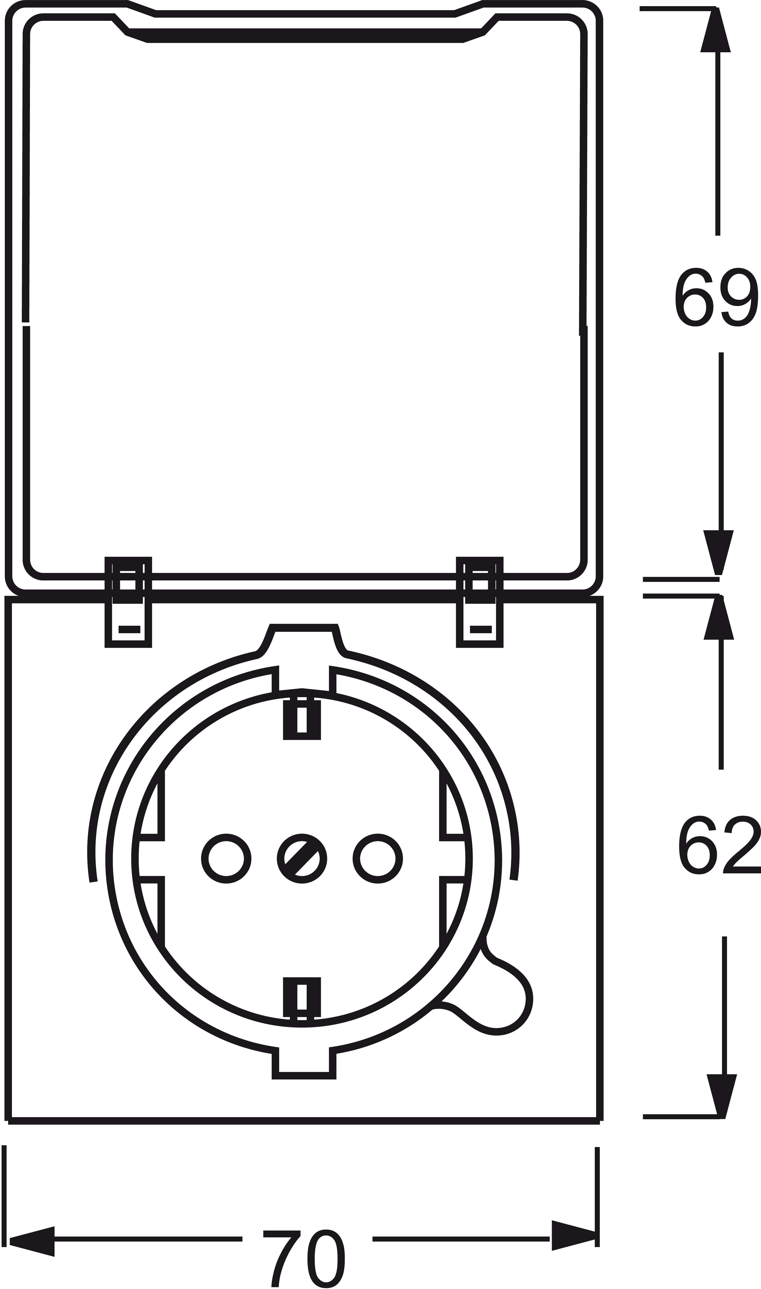 Busch-Jaeger Schuko-Steckdoseneinsatz IP44 braun 20 EUGKB-31-101