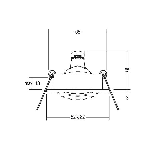 Brumberg Leuchten Einbau-Downlight GX5,3 50W sw/alu 00006600