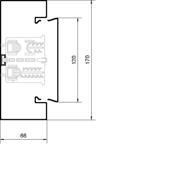 2 M Tehalit Brüstungskanal-Unterteil 68x170mm Stahl BRS651701B vws