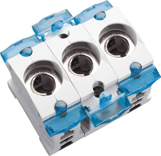 Wöhner D0-Einbau-Sicherungssockel E14/16A/400V,3pol. 31302