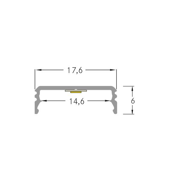 Brumberg Leuchten Anbauprofil flach 2000x17,6x6mm 53380262