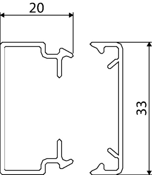 2 M Tehalit Leitungsführungskanal PVC LFE 20x35 verk.ws LFE2003509016