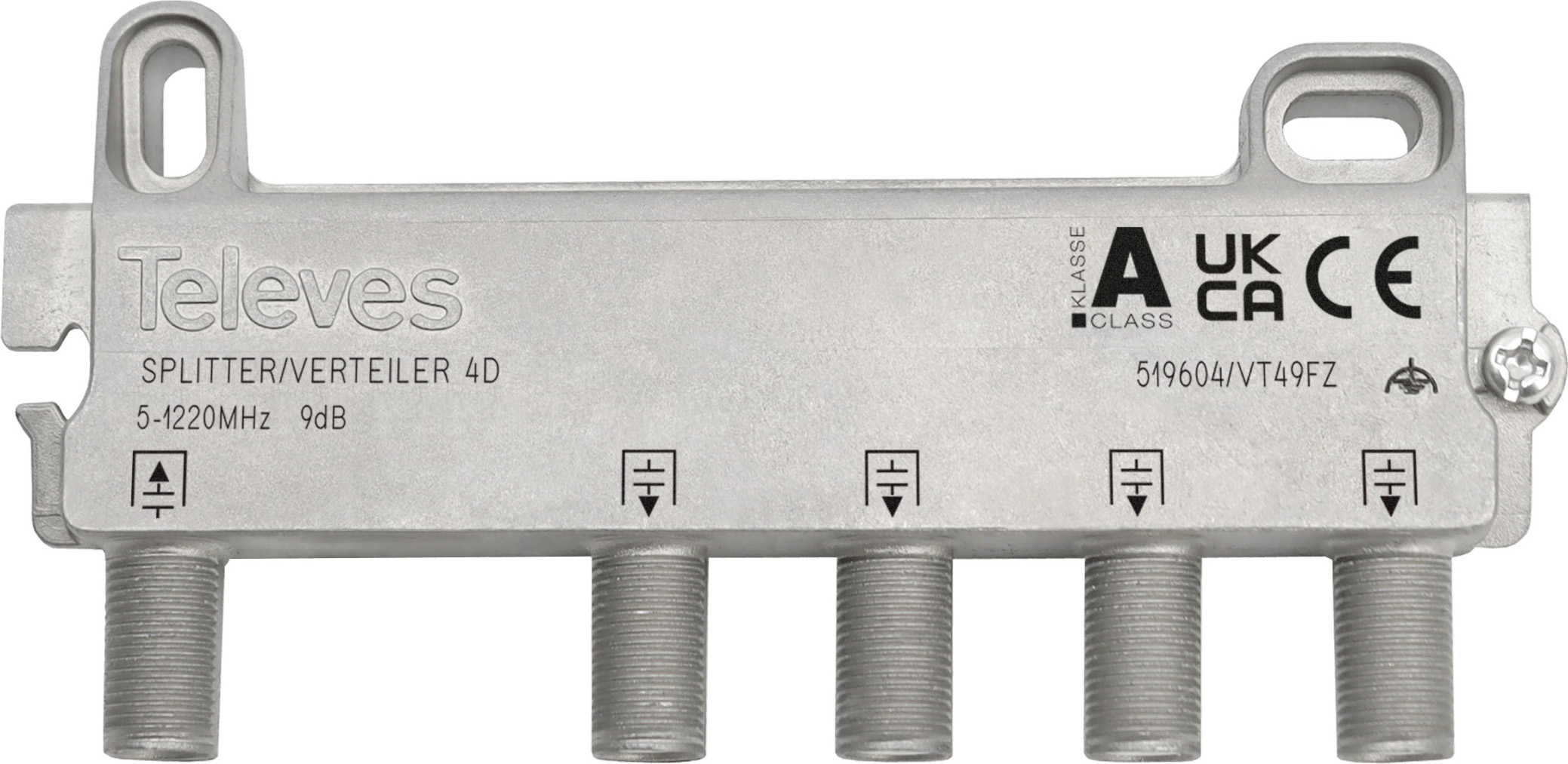 Televes Verteiler 4f. 9dB, 5-1218MHz VT49FZ