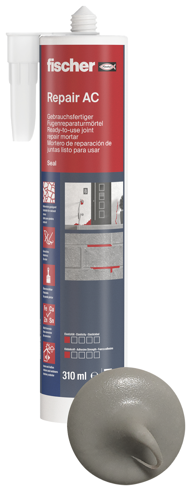 Fischer Deutschl. Reparaturmörtel 310ml DEC CG zementgrau