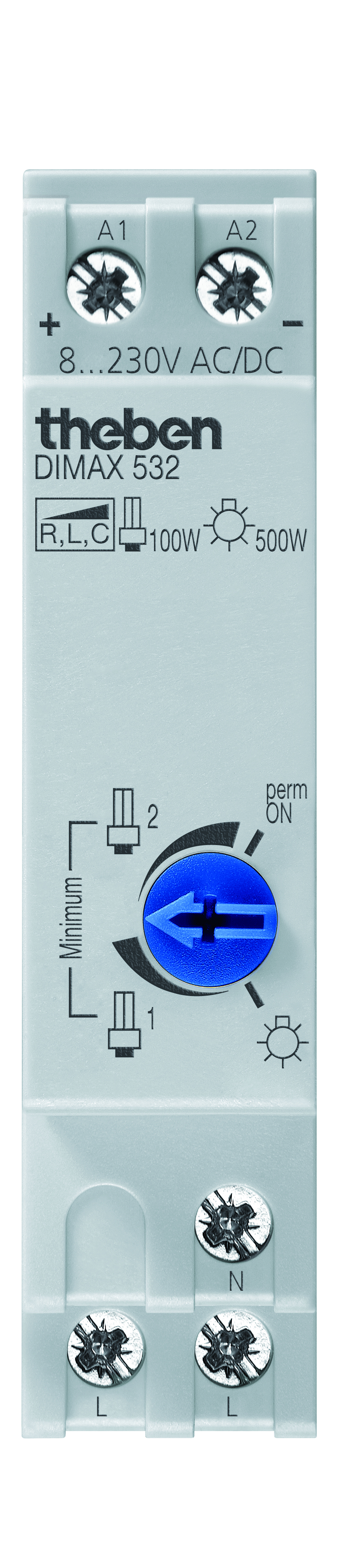 Theben Reiheneinbau-Dimmer f.ESL u.230V LED-Lp. DIMAX 532 plus