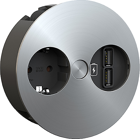 Bachmann Steckdoseneinheit TWIST sw 2xSchutzk. 931.000