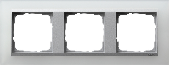 Gira Abdeckrahmen 3f.opak ws m.alu.ZL, Event 021350