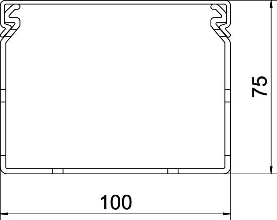 OBO Bettermann Vertr Verdrahtungskanal hfr, 75x100x2000 lgr LKVH N 75100