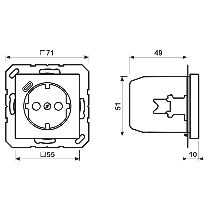 Jung SCHUKO Steckdose mit USB Typ C A 1520-18 C WW