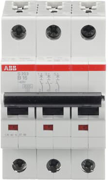 ABB Stotz S&J Sicherungsautomat B,6kA,16A,3P S203-B16