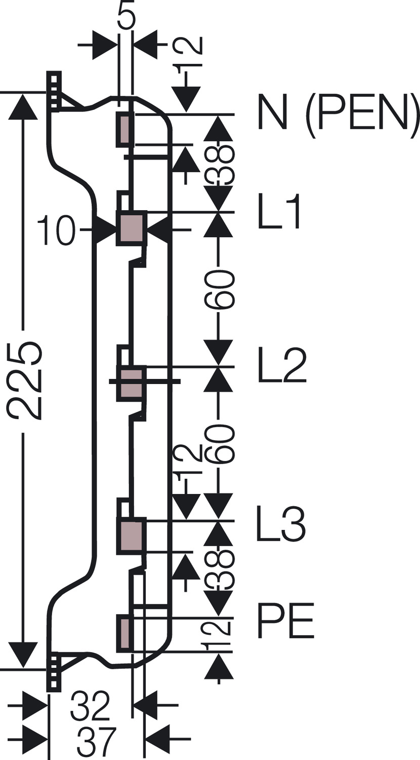 Hensel Sammelschienenträger Mi ST 25