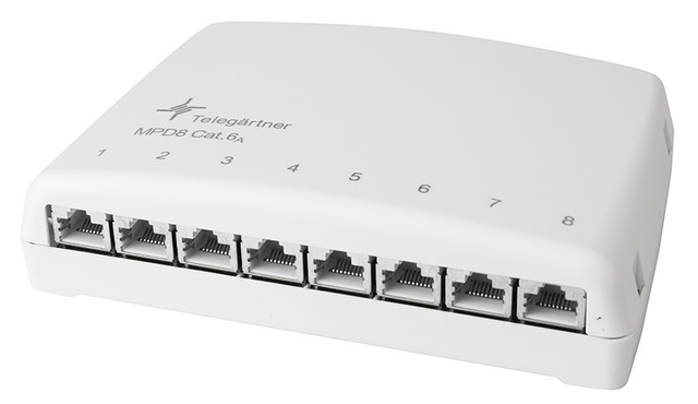 Telegärtner Mini-Verteiler Cat6 MPD8-HS apws TH35 100006984