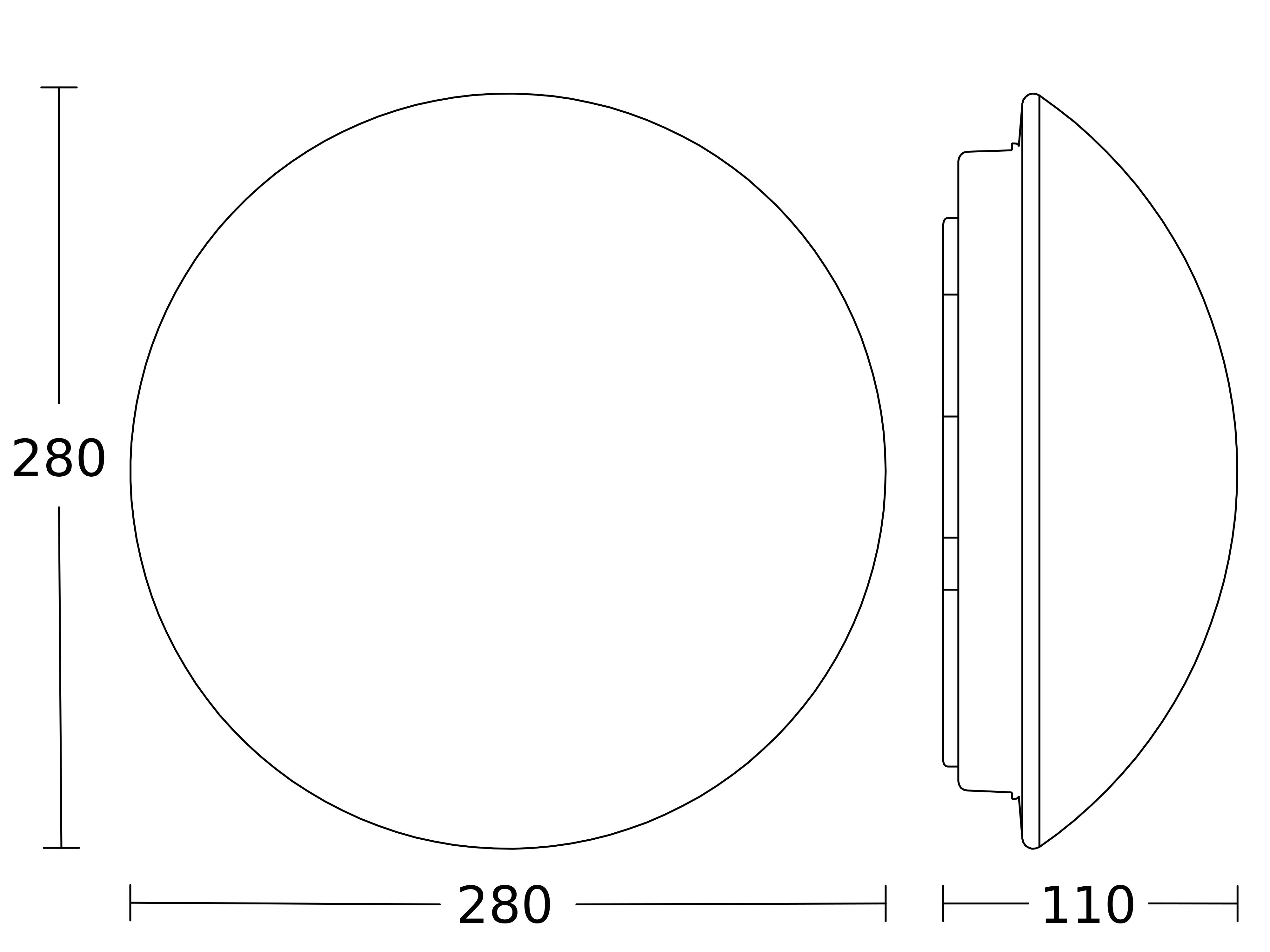 Steinel Sensor-Innenleuchte 280 x 110 mm RS 10 S WS