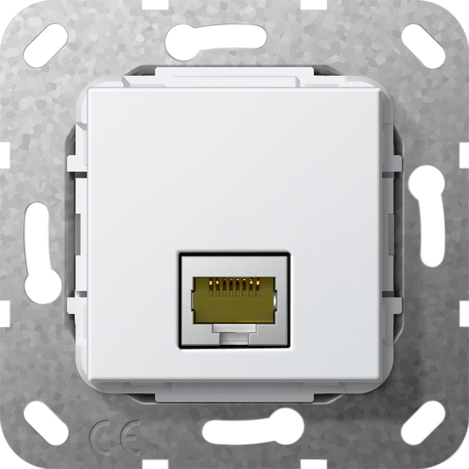 Gira Modular Jack RJ45 Cat6A rws Gender Changer 569503