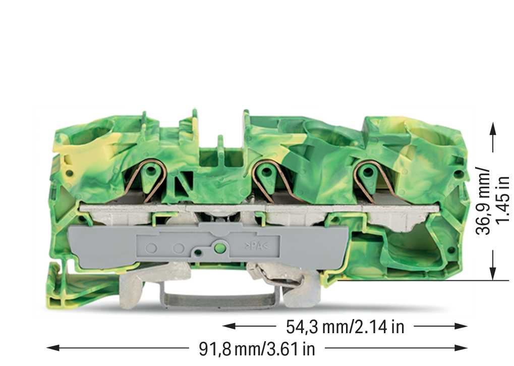 WAGO GmbH & Co. KG Schutzleiterklemme 3-Leiter, TS 35 2016-1307 WAGO GmbH & Co. KG Schutzleiterklemme 3-Leiter, TS 35 2016-1307