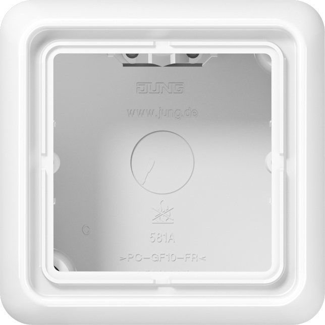 Jung AP-Kappe 1-fach aws angeformter Rahmen CD 581 A WW