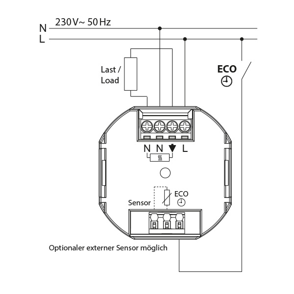 Eberle Controls UP-Temperaturregler weiß FIT np 3R / weiß