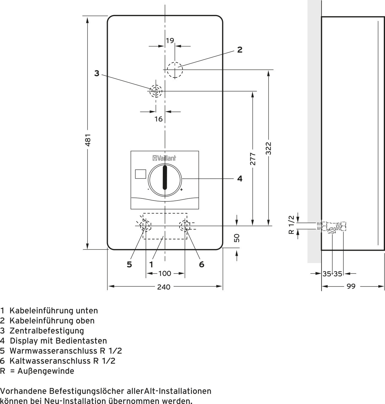 Vaillant Elektro-Durchlauferhitzer 27kW gesteuert VED E 27/8